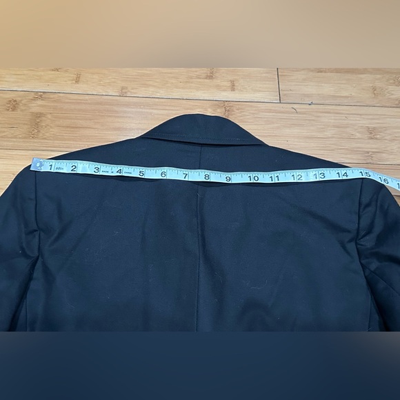 Ralph Lauren Crown Crest Black Blazer Women’s Size 6P Cotton Stretch Blend - Picture 10 of 11